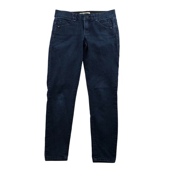Democracy Womens Jeans Size 4 "Ab"solution Slimming Skinny Blue Denim Dark Wash - Picture 1 of 12